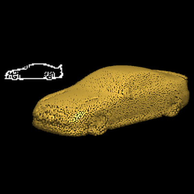 Single Sketch Image Based 3D Car Shape Reconstruction with Deep Learning and Lazy Learning