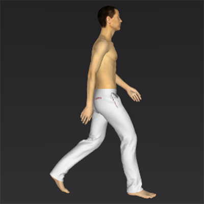 A New Method to Evaluate the Dynamic Air Gap Thickness and Garment Sliding of Virtual Clothes During Walking